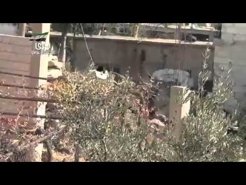 تسلل مقاتلي لواء أحرار نوىواستهداف إحدى نقاط قوات النظام في كتيبة الرحبة بواسطة قنبلة محلية الصنع