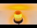 Oranžový LED maják - 144x 1W LED / 12-48V / ECE R65 / na pevnú montáž (ø178x160mm) - Video Youtube