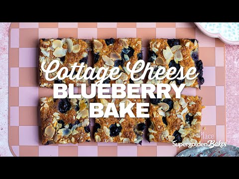 Cottage Cheese Blueberry Breakfast Bake | Supergolden Bakes