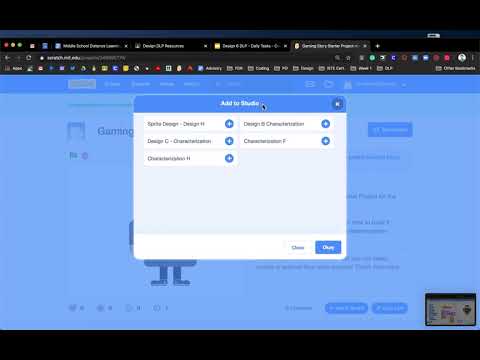 Scratch - How to share your project and add to the class studio