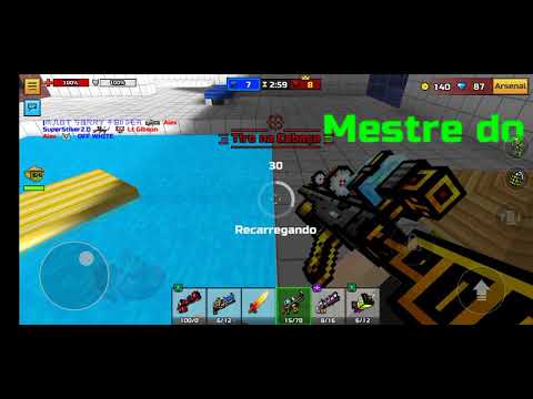 Jogando Pixel gun 3D Teste de desempenho do Motorola one macro