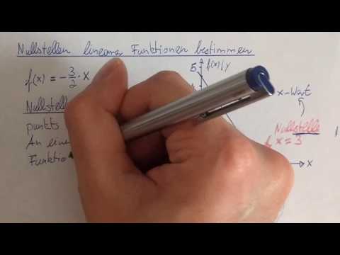 Lineare Funktionen: Berechnung und Anzahl der Nullstellen