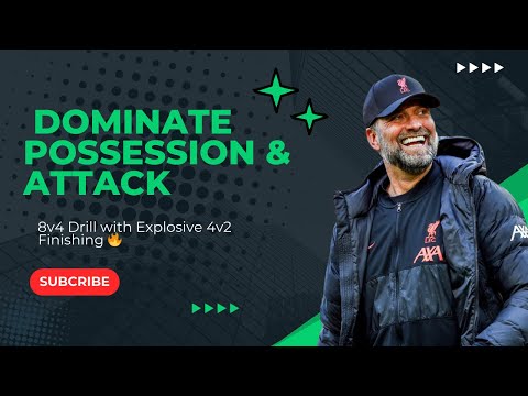 Dominate Possession & Attack – 8v4 Drill with Explosive 4v2 Finishing! ⚽