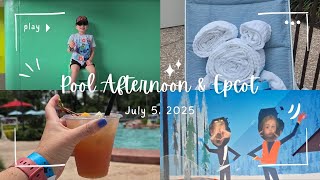Pool Afternoon & Rainy Epcot Evening - Walt Disney World Vlog, July 5, Day 5