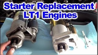 How to replace the Starter on Firebird Trans Am, Camaro or Corvette  equipped with LT1 Engine