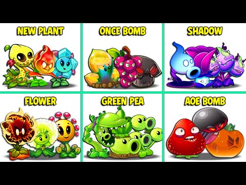 PvZ2 Random 16 Best Team Plants Battlez - Who Will Win? Team vs Team Plant