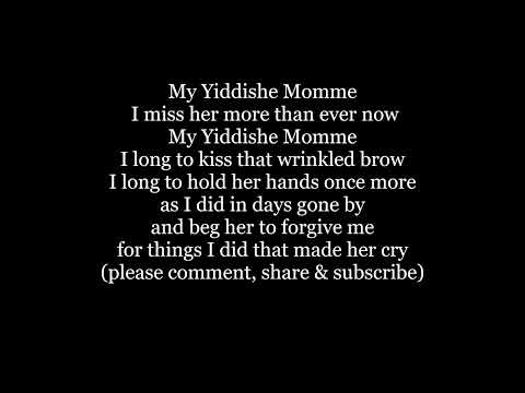 MY YIDDISHE MOMME Lyrics Words text trending Jewish Hebrew Francis Jones sing along song music