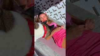 Beautiful Barbie Girl, Pink Outfit & Long Athletic Legs… Then Her Dog Steals The Moment #barbiegirl