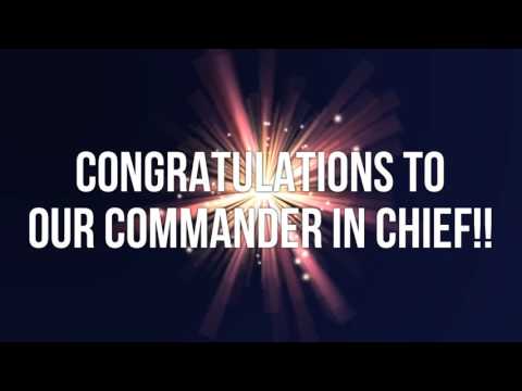 CONGRATULATIONS TO OUR COMMANDER IN CHIEF DONALD J. TRUMP