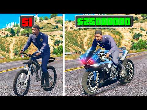 MOTO de POLICIA $1 vs $25.000.000 en GTA 5