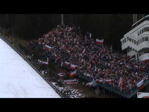 Puchar Świata w Zakopanem - spowolniona fala z trybuny D - 19.01.2014