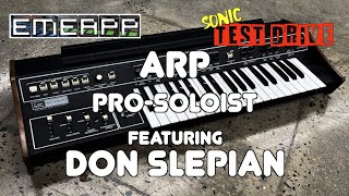 Video thumbnail for EMEAPP SONIC TEST DRIVE: ARP PRO-SOLOIST Feat. DON SLEPIAN by EMEAPP