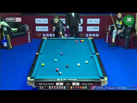 Wei Tzu Chien (TPE) VS Jiang Teng (CHN) - Ladies Main Event - 2018 Chinese Pool World Championship