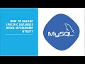 MYSQL How To Backup Specific Database Using Mysqldump Utility