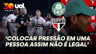GUSTAVO GÓMEZ LAMENTA 'CULTURA VELHA' DO FUTEBOL DE PRESSIONAR ARBITRAGEM APÓS SÃO PAULO X PALMEIRAS