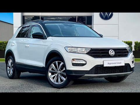 Approved Used Volkswagen T-ROC 1.0 TSI Design 115PS in Pure White - CY68AEE - Wrexham Volkswagen