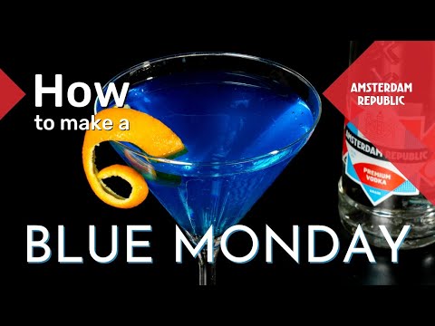 How to make a Blue Monday Cocktail | Amsterdam Republic