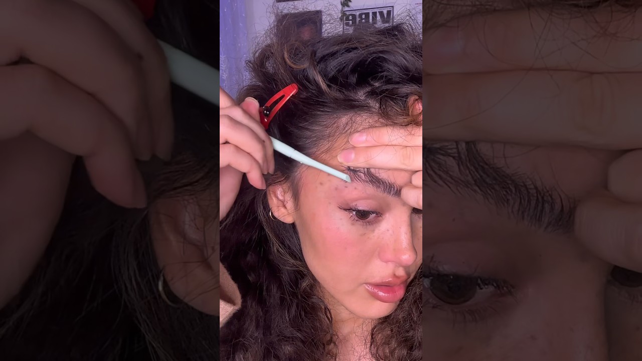 Je rase mes sourcils 🫣 Foxy eyebrows 🦊 straight brows tutorial