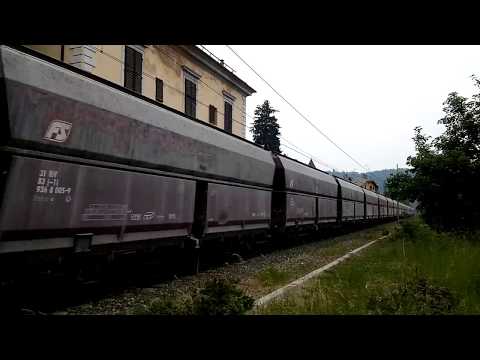 TIGRE E.652-063 CON MERCI IN TRANSITO IN STAZIONE A ROCCAVIONE.(CN) 26 - 5 - 2017