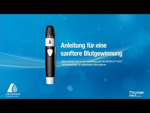 Kurze Anleitung zur Blutgewinnung | MICROLET NEXT | mmol/L | Schweiz (de_CH)