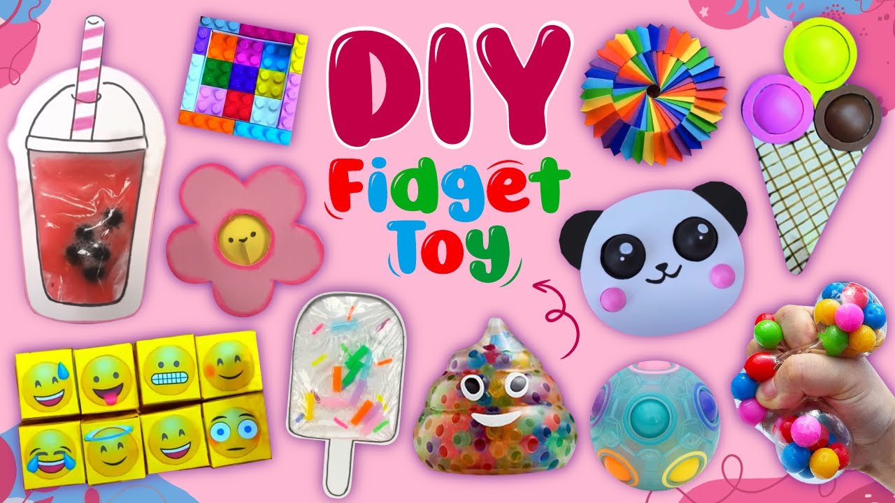 Watch video 15 DIY Super Fidget Toys - Pop It and Stress Relief Toys - Viral TikTok Videos #fidget #diy #popit Now 15 DIY Super Fidget Toys - Pop It and Stress Relief Toys - Viral TikTok Videos #fidget #diy #popit