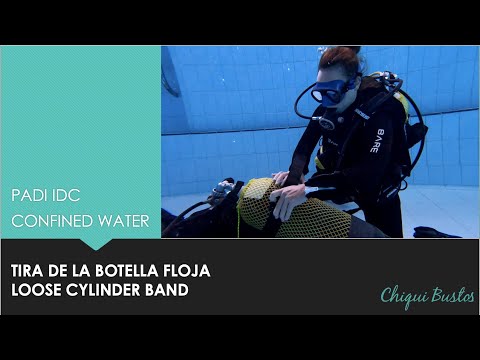 Tira de la botella floja. Loose cylinder band.