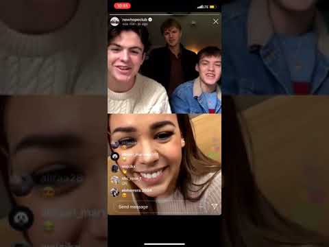 New Hope Club and Danna Paola instagram live 9/30/19