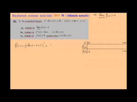 Bacalaureat 2014 M2 Stiinte - Subiectul III, ex1