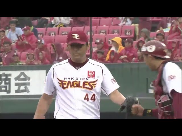 8回表 イーグルス・斎藤が無死2・3塁のピンチを切り抜ける!! これぞベテランの味!! 2014/7/13 E-M
