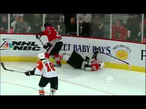 Dustin Byfuglien levels Pronger - NHL CBC Sports Feed