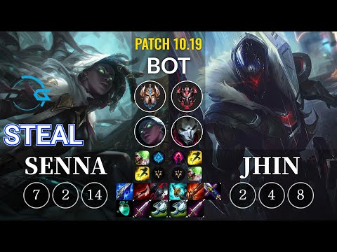 DFM Steal Senna vs Jhin Bot - KR Patch 10.19
