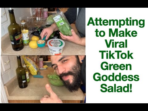 Making the Viral TIKTOK Green Goddess Salad!!