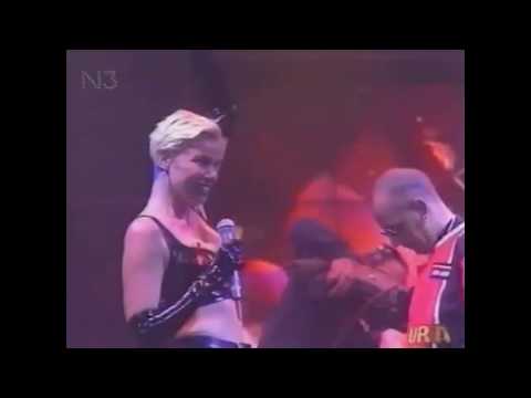 Trixi Delgado in vinyl pants and gloves