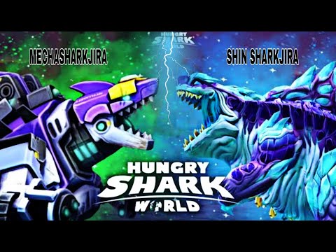 SHIN SHARKJIRA VS MECHA SHARKJIRA - HUNGRY SHARK WORLD | KAIJU GAMER PH
