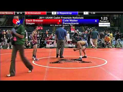 Cadet Freestyle 112 - Cole Walter (PA) Vs. Zech Bresser (OR)