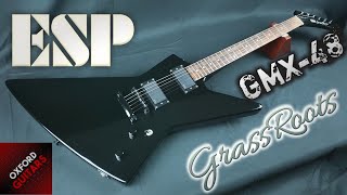 Video thumbnail for ESP Grass Roots Explorer GMX-48 EMG 81/60 Metallica James Hetfield guitar close up video by Oxford Guitars