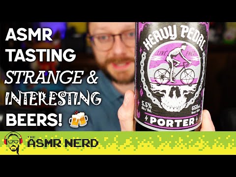 ASMR Taste Test ft. Interesting Brews & Strangely Satisfying Beer Sounds! 🍻 [soft spoken, relaxing]