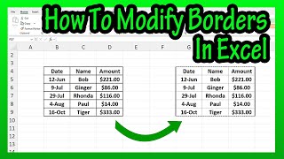 How To Modify, Change (Thicken, Dashed, Dotted Line) Borders In Excel Explained
