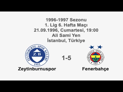 Zeytinburnuspor 1-5 Fenerbahçe 21.09.1996 - 1996-1997 Turkish 1st League Matchday 6 (Ver. 1)