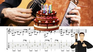 Joyeux anniversaire en 3 niveaux a  la guitare - Tutoriel