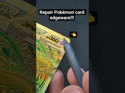 Pokémon card edge damage repair. #cardrepair #pokemoncards #pokemontcg