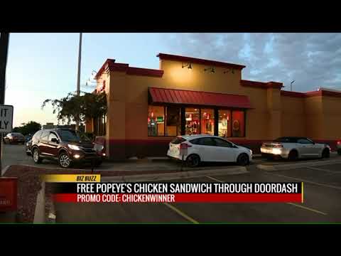 Popeyes, DoorDash to deliver free chicken sandwiches for a week