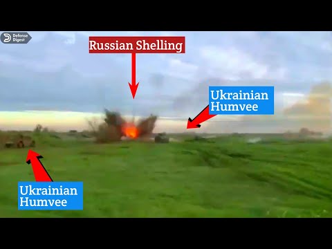 Incredible: Ukrainian armoured cars dodging barrage of shells in blistering march on Kherson