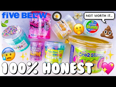 STORE BOUGHT SLIMES UNDER $5 REVIEW 💖 100% Honest Five Below