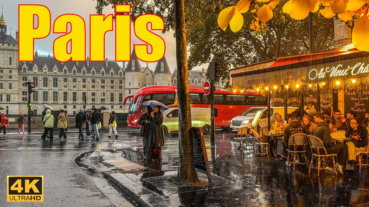 Immersive street-level walking tour through Paris Autumn, France, showcasing authentic urban landscapes, local architecture, and the vibrant atmosphere of the city's neighborhoods