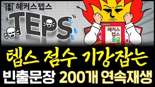 텝스 청해는 이것만! 느슨해진 텝스씬에 긴장감을 주는 빈출문장 200개 연속재생🤘