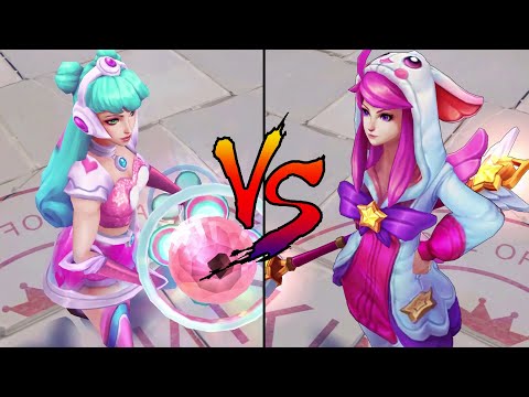 Space Groove Lux vs Pajama Guardian Lux Skin Comparison Spotlight (League of Legends)