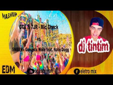 GTA & TJR Mic Check VS SNBRN Gangsta Walk feat Nate Dogg (mashup dj tintim)