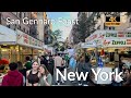 NYC Walk San Gennaro Feast In Little Italy 4K