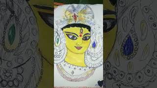 Durga Mata Drawing 🌺 🙏 || Oil pastels and color pencils Drawing ||